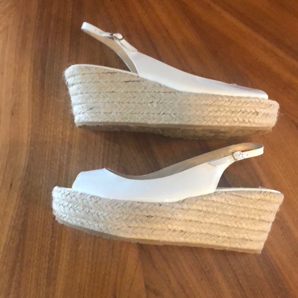 Jimmy Choo White Patent Leather Espadrille Size 40 - Picture 2 of 8